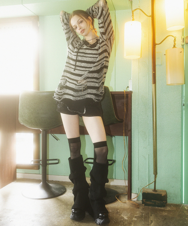 ベルトプリーツデザインショートパンツ 詳細画像 ブラックデニム 23