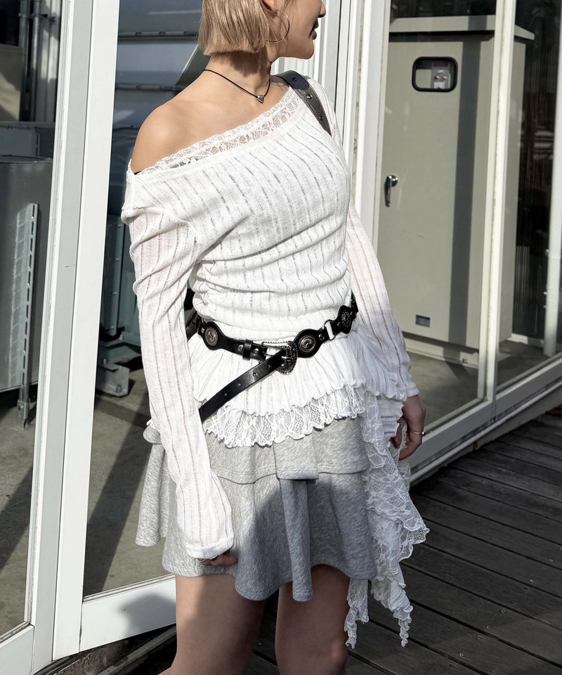 イレヘムワンショルレーストップス 詳細画像 ホワイト 1