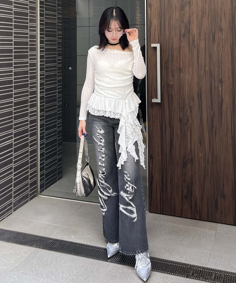 イレヘムワンショルレーストップス 詳細画像 ホワイト 9