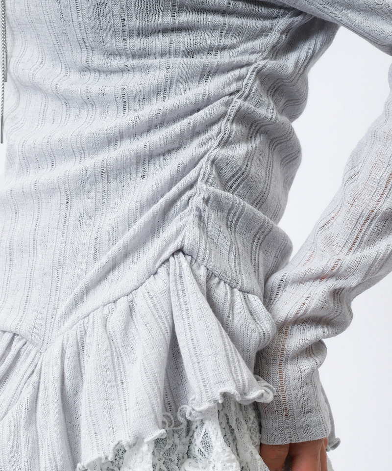 イレヘムワンショルレーストップス 詳細画像 グレー 22