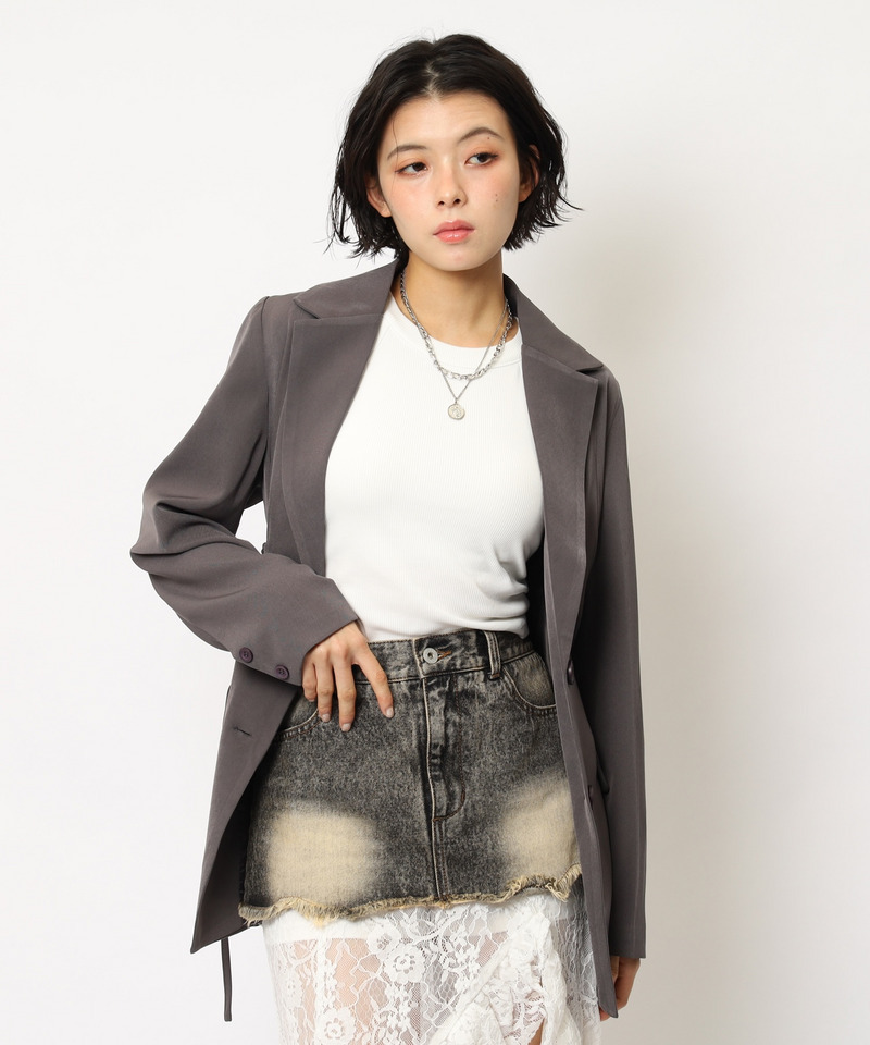 サイドレースアップジャケット 詳細画像 グレー 2