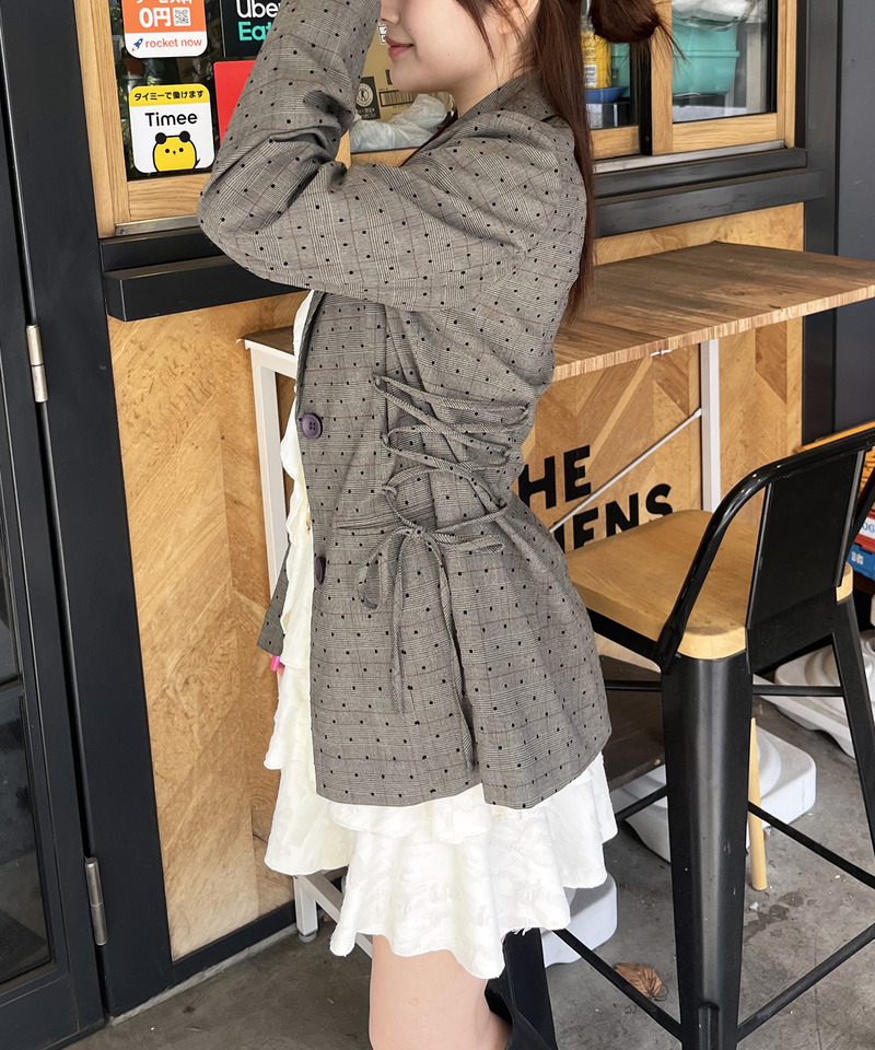 サイドレースアップジャケット 詳細画像 ドット 18