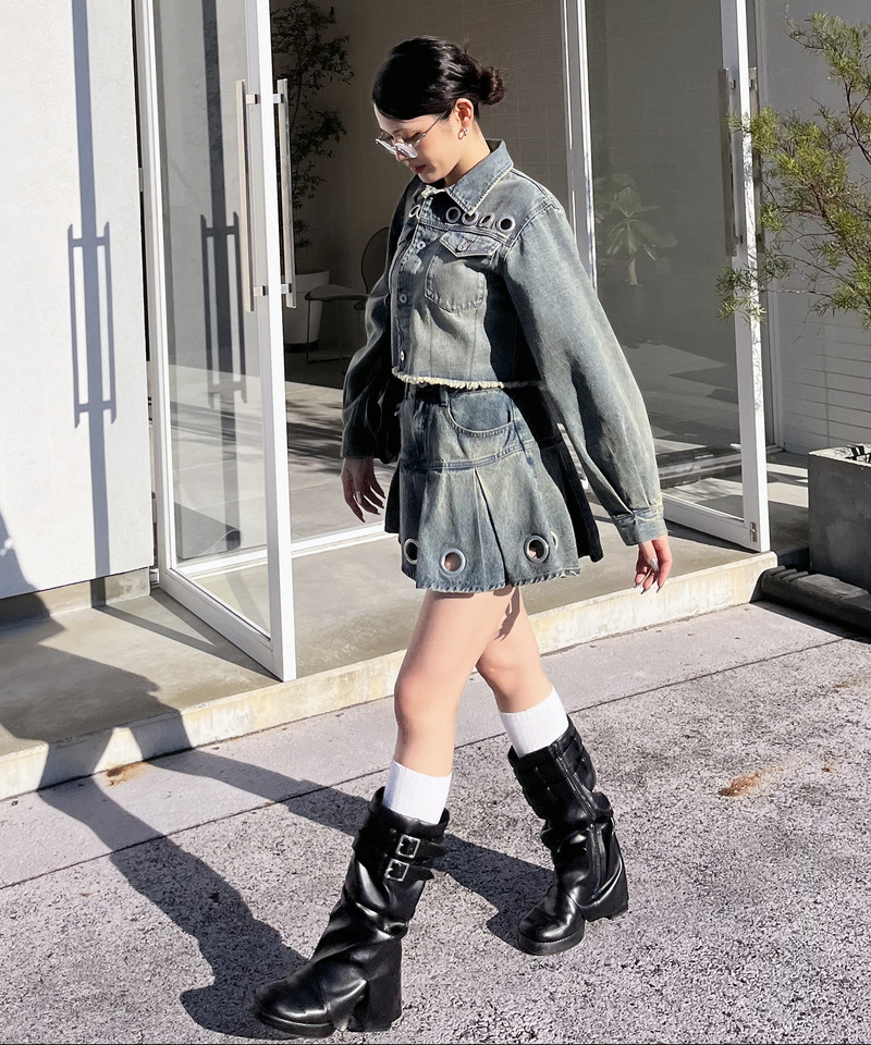 アイレットデニムジャケット 詳細画像 デニムブルー 7