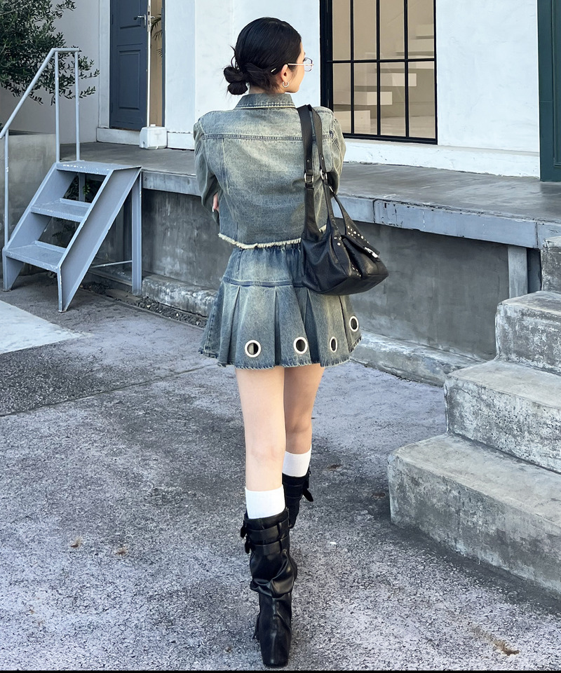 アイレットデニムジャケット 詳細画像 デニムブルー 8