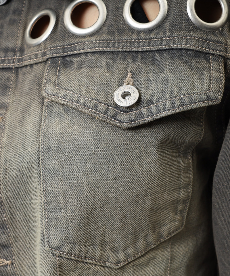 アイレットデニムジャケット 詳細画像 ブラックデニム 18