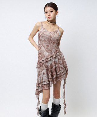 ティアードデザインイレヘムキャミワンピース