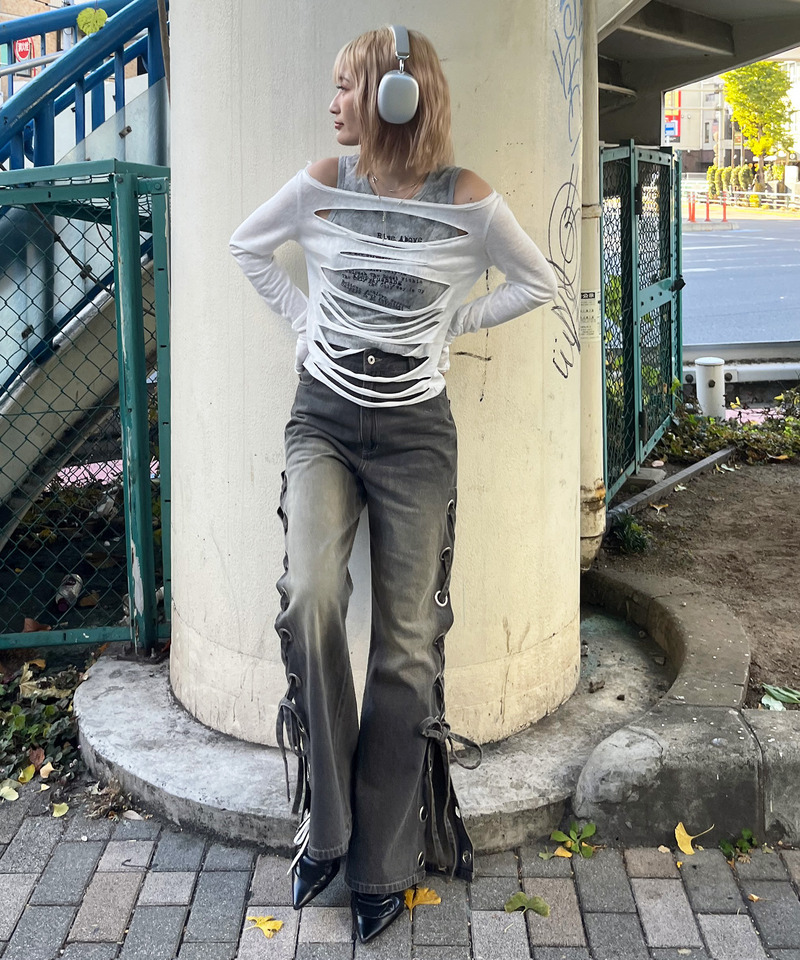 デザインアンサンブルトップス 詳細画像 ホワイト 4