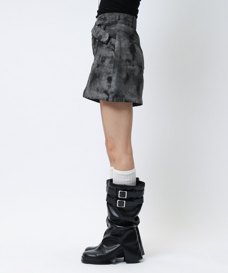 スタッズベルトデザインミニスカート 詳細画像 グレー系 18