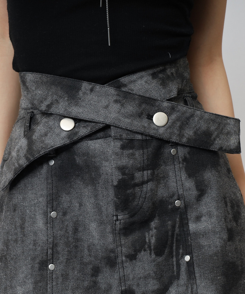 スタッズベルトデザインミニスカート 詳細画像 グレー系 20