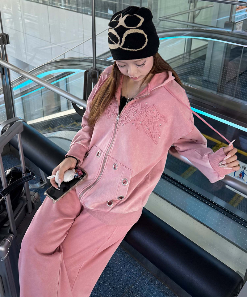 アイレットスウェットパンツ 詳細画像 ピンク 4