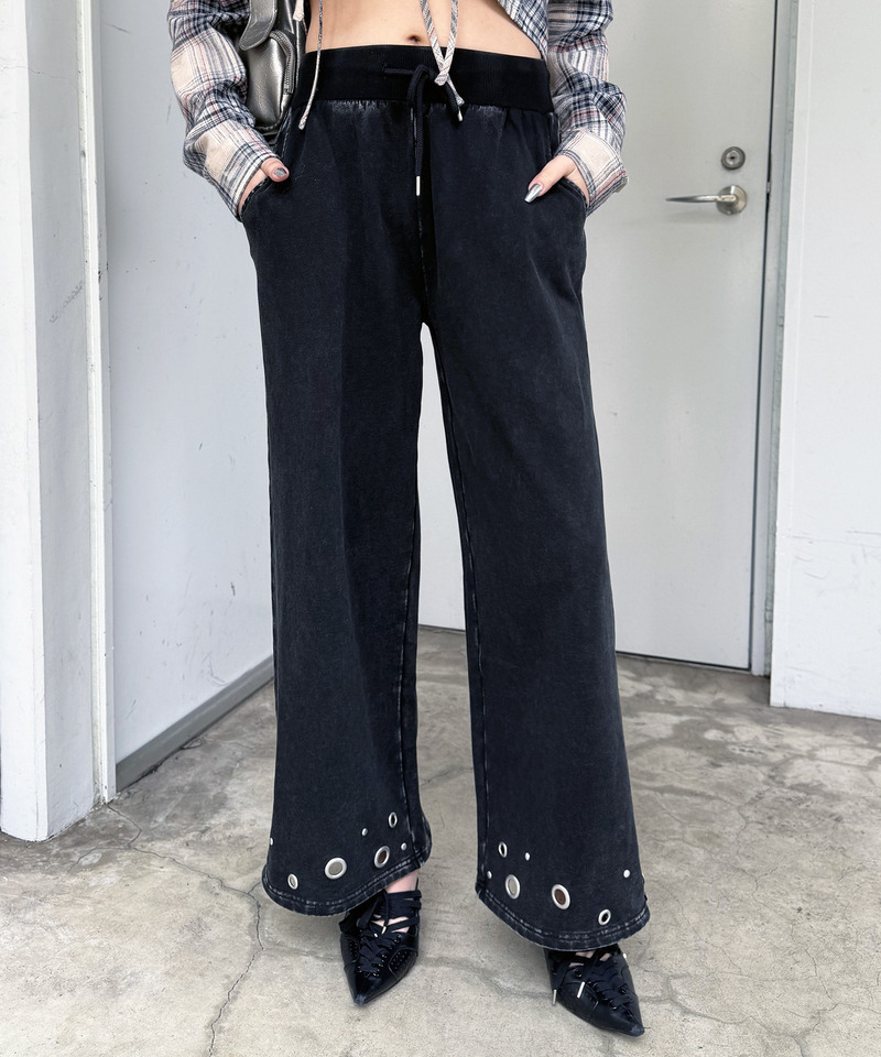 アイレットスウェットパンツ 詳細画像 ブラック 9