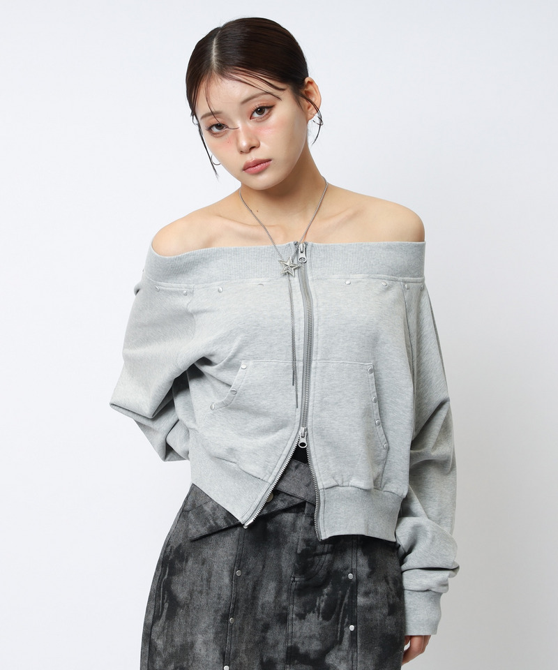 フロストオフショルトップス 詳細画像 グレー 2