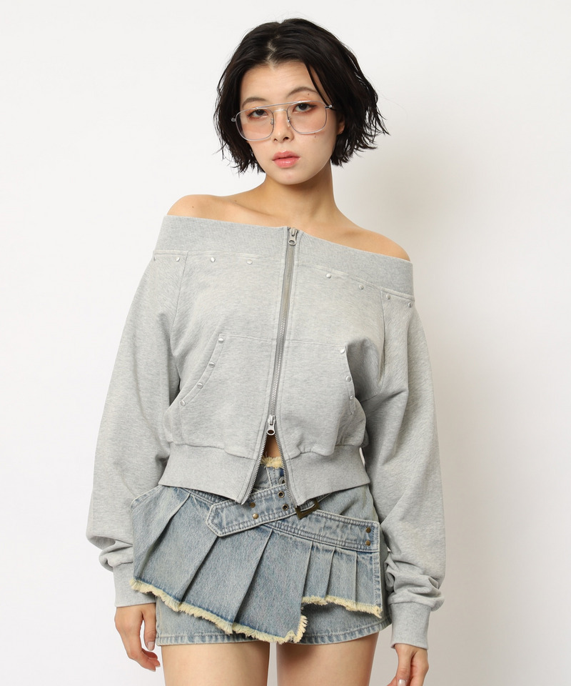 フロストオフショルトップス 詳細画像 グレー 4