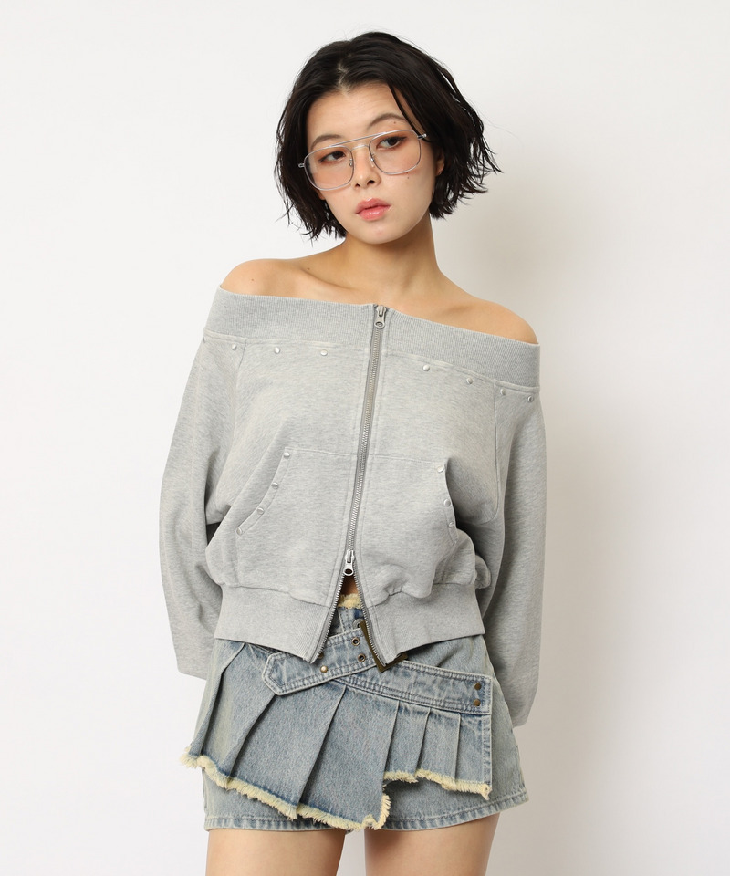 フロストオフショルトップス 詳細画像 グレー 5