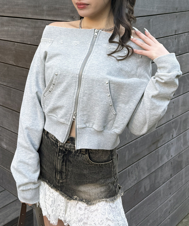 フロストオフショルトップス 詳細画像 グレー 8