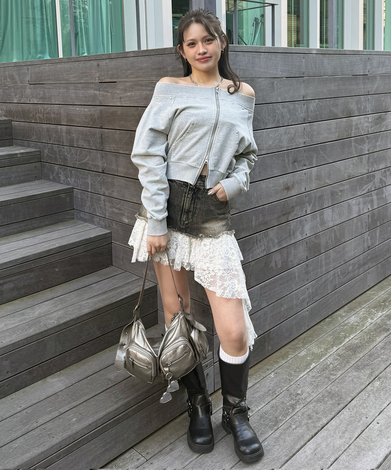 フロストオフショルトップス 詳細画像 グレー 9