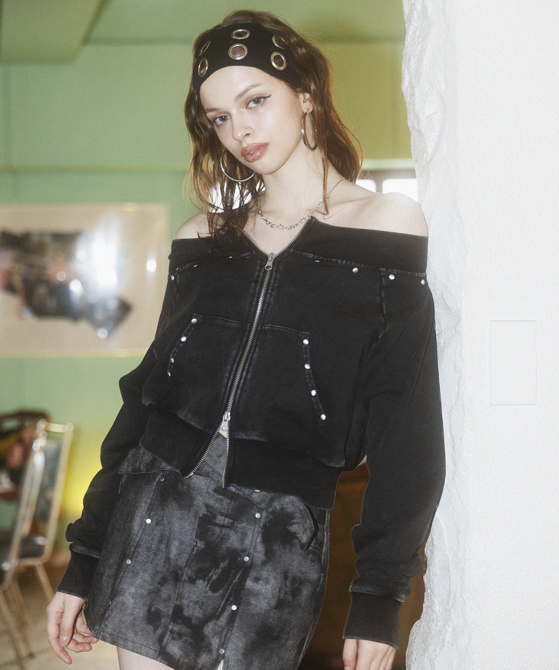 フロストオフショルトップス 詳細画像 ブラック 1