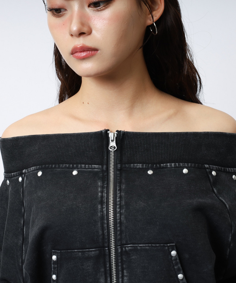 フロストオフショルトップス 詳細画像 ブラック 13