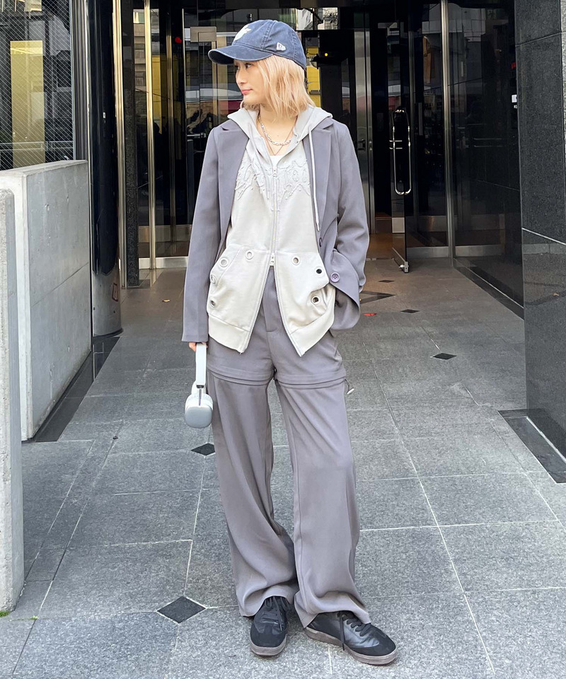 アイレットクラッシュロゴオーバーパーカー 詳細画像 グレー 17