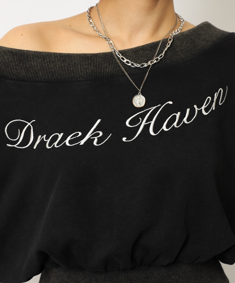 ロゴ刺しゅうワンショルダートップス 詳細画像 ブラック 26