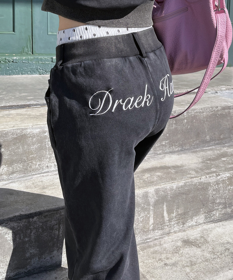 ウエストデザインバックロゴ刺しゅうパンツ 詳細画像 ブラック 15