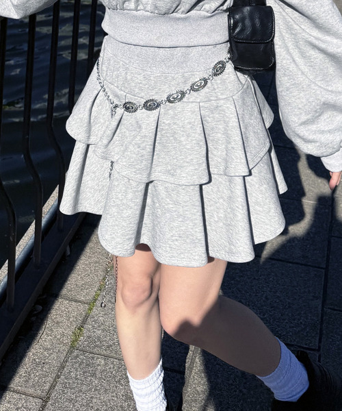 ティアードミニスカート 詳細画像