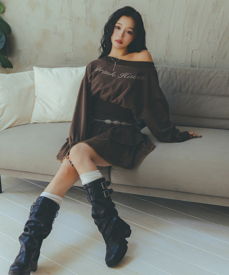 ティアードミニスカート 詳細画像 ブラウン 11