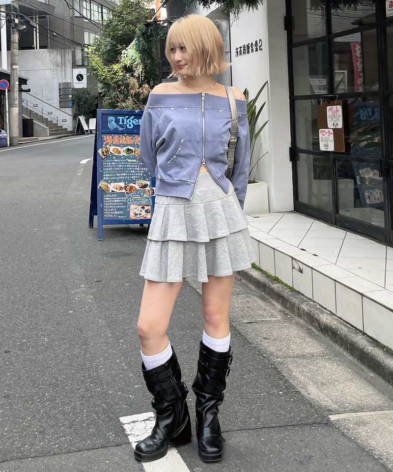 ティアードミニスカート 詳細画像 グレー 10