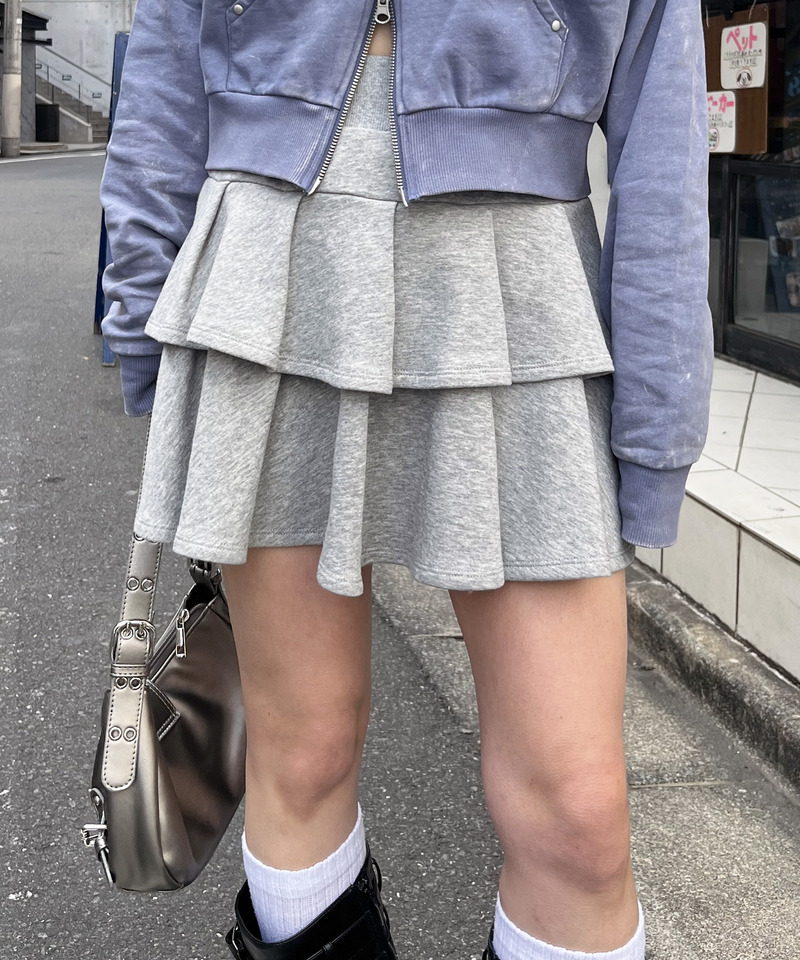 ティアードミニスカート 詳細画像 グレー 12