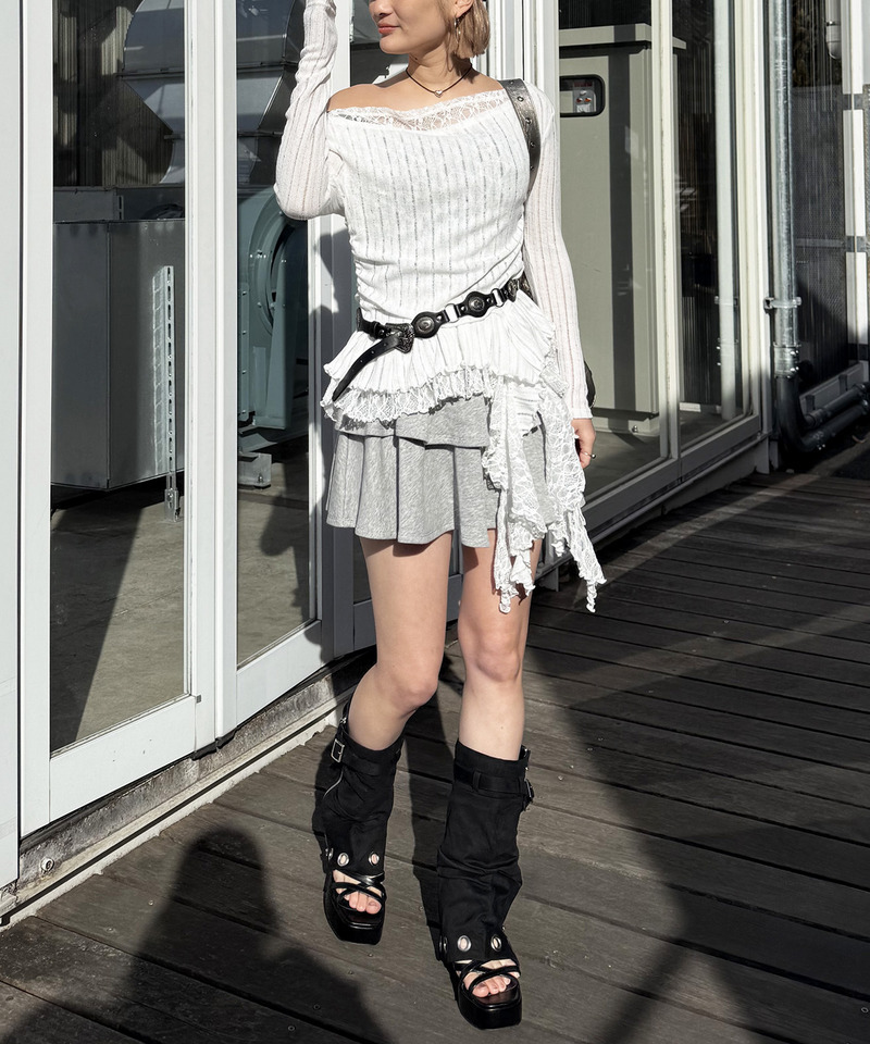 ティアードミニスカート 詳細画像 グレー 14