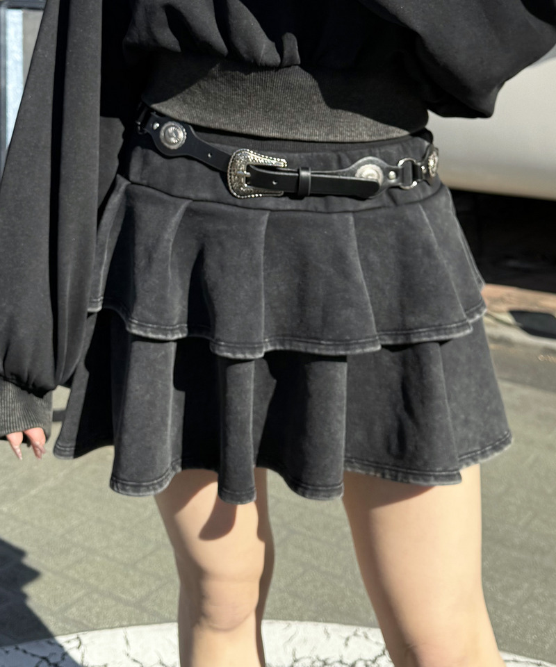 ティアードミニスカート 詳細画像 ブラック 1