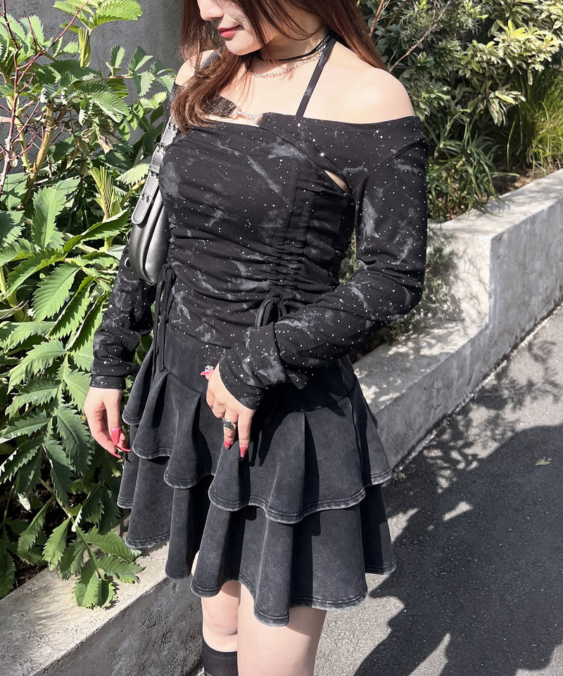 ティアードミニスカート 詳細画像 ブラック 6