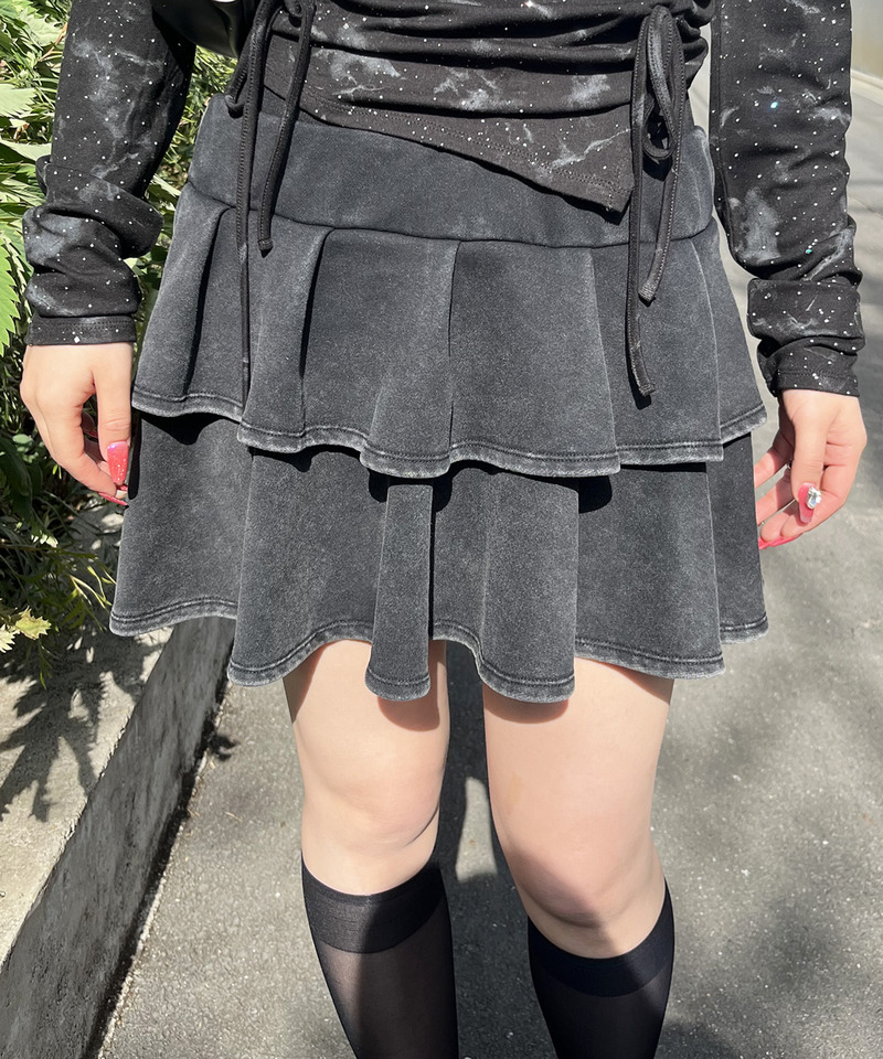 ティアードミニスカート 詳細画像 ブラック 7