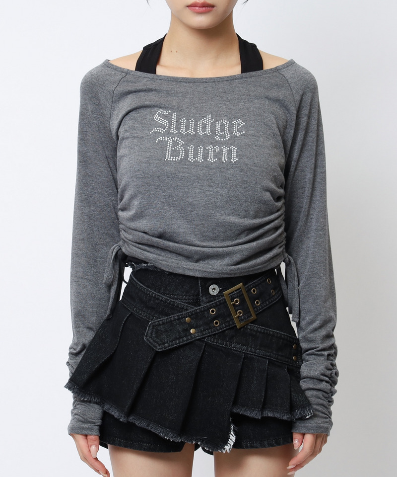 ラインストーンロゴアンサンブルトップス 詳細画像 グレー系 12