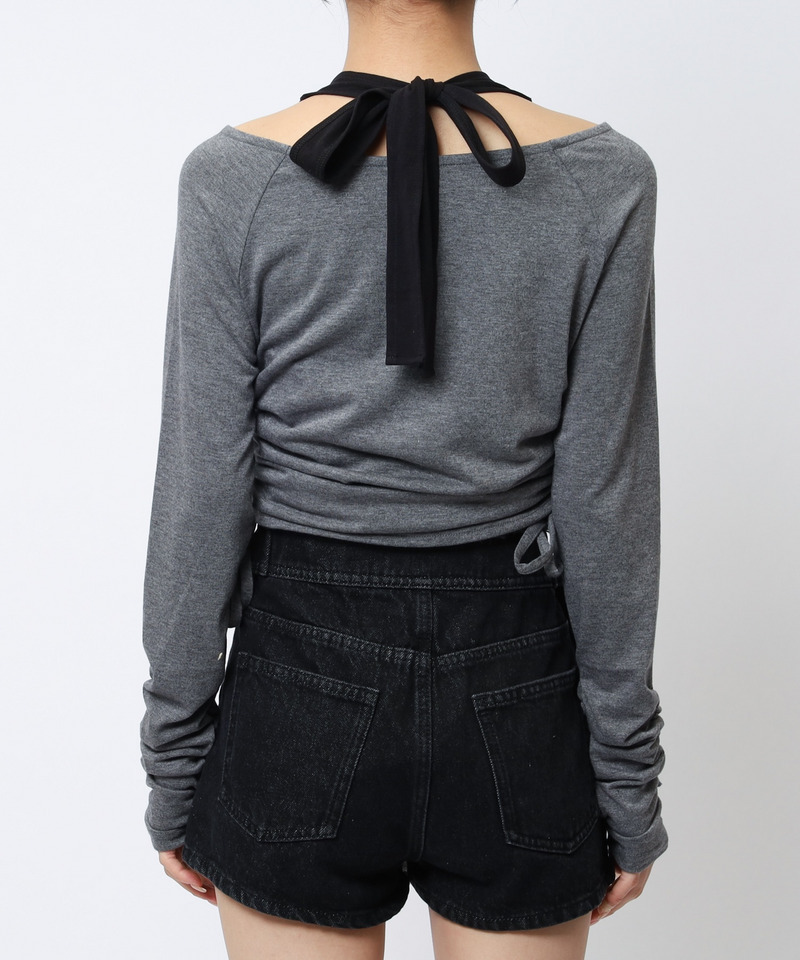 ラインストーンロゴアンサンブルトップス 詳細画像 グレー系 14