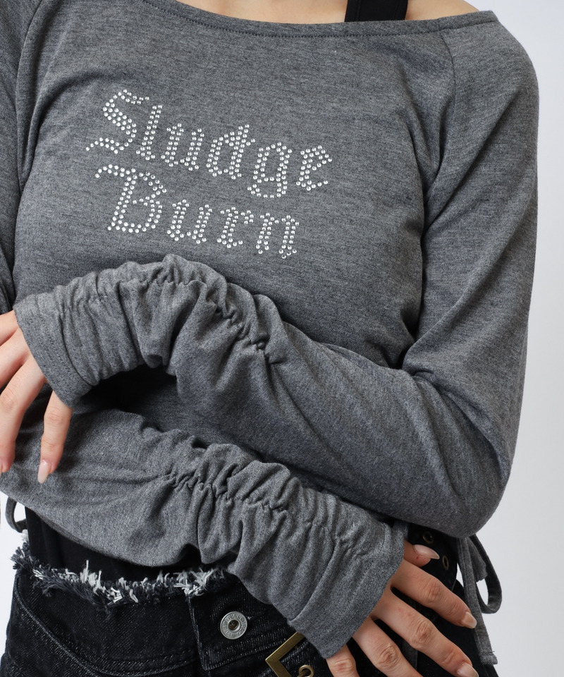 ラインストーンロゴアンサンブルトップス 詳細画像 グレー系 16