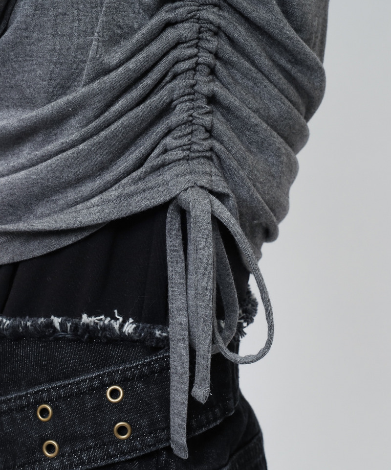 ラインストーンロゴアンサンブルトップス 詳細画像 グレー系 17