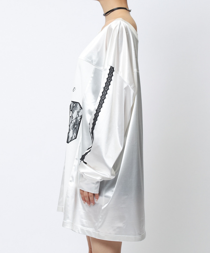 ワンショルダーナンバリングレーストップス 詳細画像 ホワイト 12