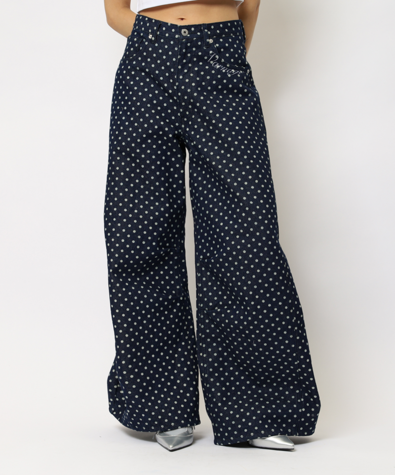 ドット柄バレルレッグパンツ 詳細画像 ドット 14