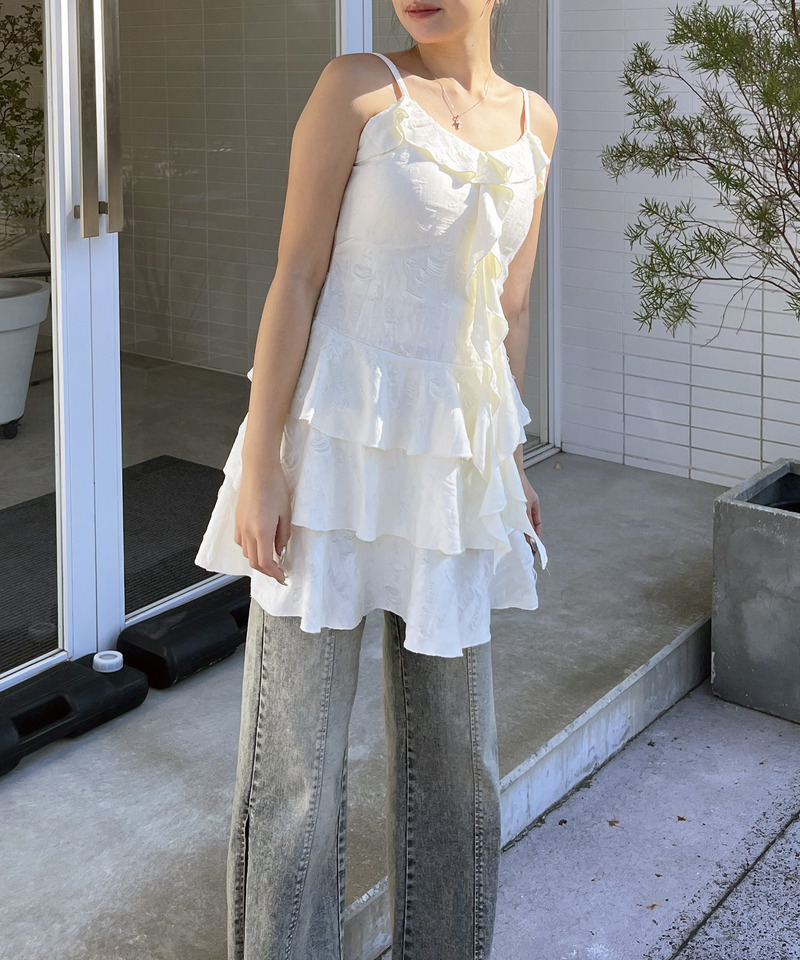 チョーカーティアードダメージワンピース 詳細画像 オフホワイト 13