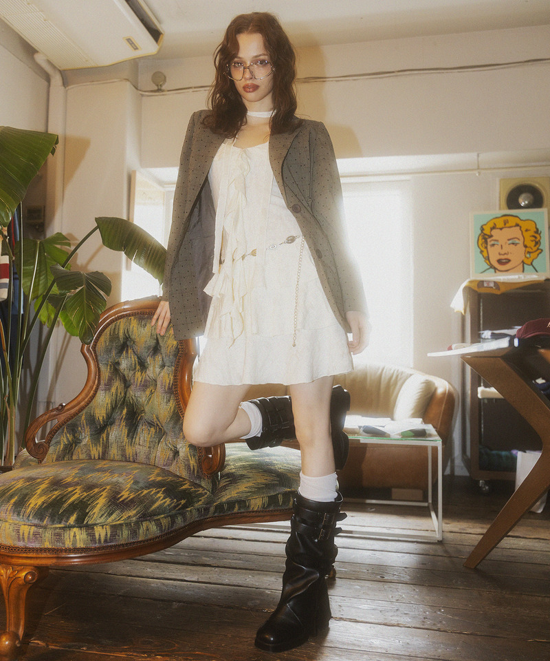 チョーカーティアードダメージワンピース 詳細画像 オフホワイト 2