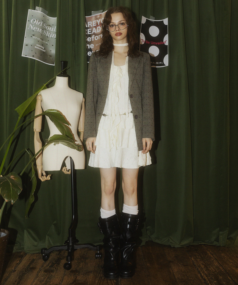 チョーカーティアードダメージワンピース 詳細画像 オフホワイト 4