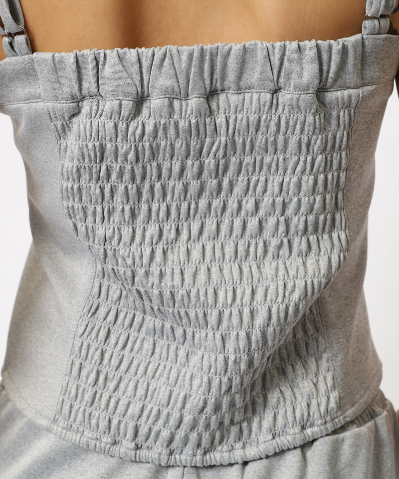 ダブルZIPキャミパンツセットアップ 詳細画像 グレー 14