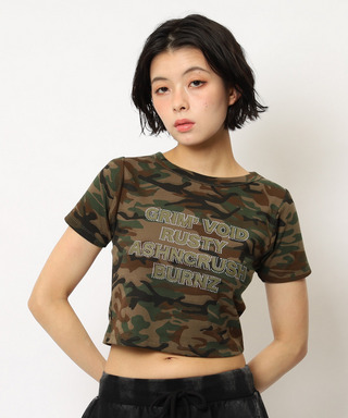 ラインストーンロゴミニTシャツ