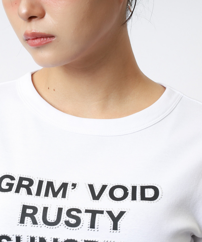 ラインストーンロゴミニTシャツ 詳細画像 ホワイト 16