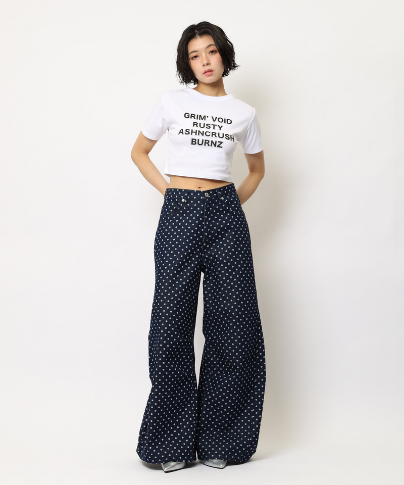 ラインストーンロゴミニTシャツ 詳細画像 ホワイト 5