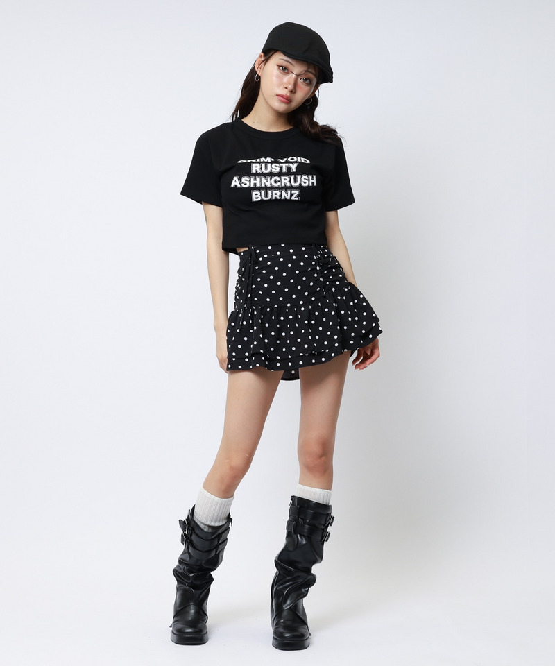 ラインストーンロゴミニTシャツ 詳細画像 ブラック 5