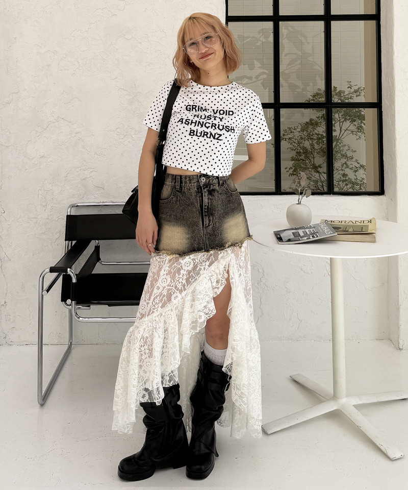 ラインストーンロゴミニTシャツ 詳細画像 ドット 14