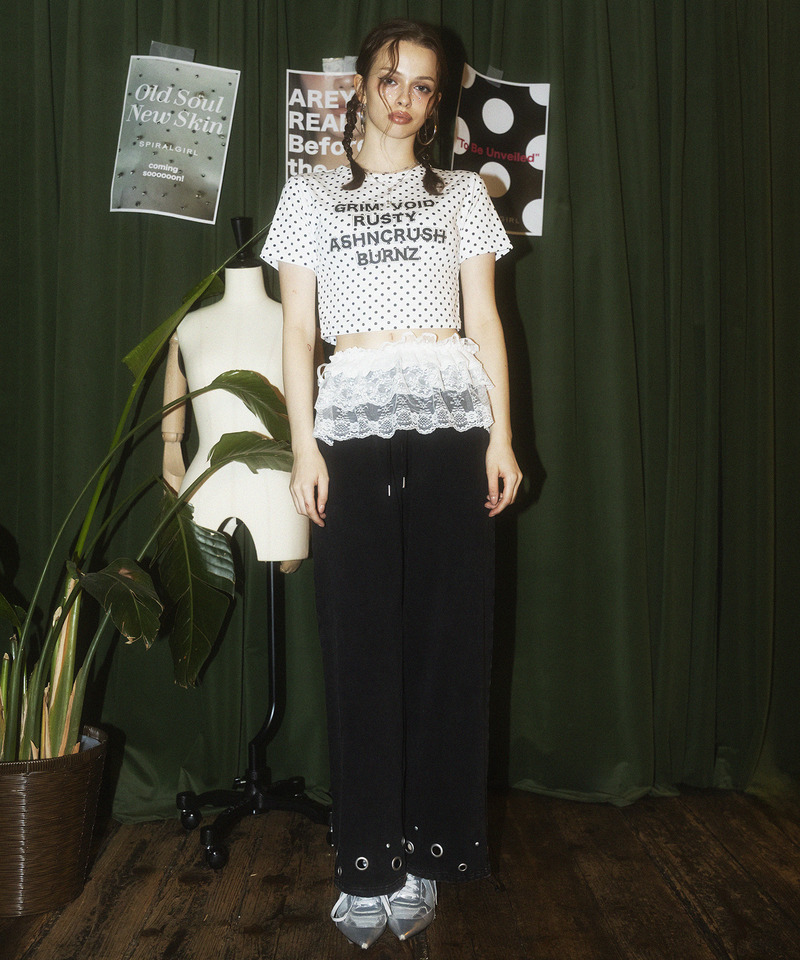 ラインストーンロゴミニTシャツ 詳細画像 ドット 4