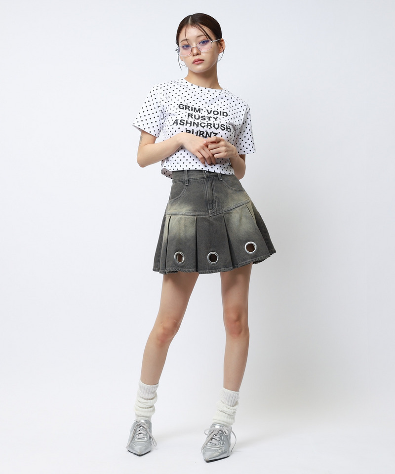 ラインストーンロゴミニTシャツ 詳細画像 ドット 8